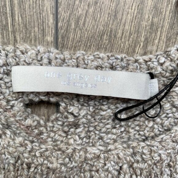 One Grey Day Grace Sweater Merino Alpaca Wool Knit Coastal Cottagecore Brown XS - Picture 12 of 16